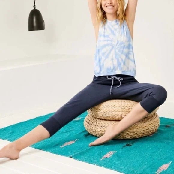 Free People Movement dance Blue and White Tie-Dye Muscle Tee size small. NWT! - Picture 4 of 11